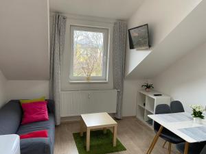 Ruang duduk di Mezonetový apartmán Isabela