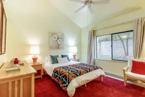 a bedroom with a bed and a window at Spacious Flagstaff Vacation Rental - 1 Mi to Dtwn in Flagstaff