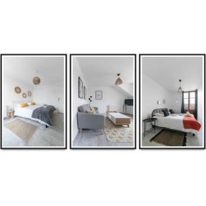 Posteľ alebo postele v izbe v ubytovaní Residence Le Languedoc - Appartements design - Proche des parcs