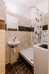 Ένα μπάνιο στο Cozy apartment in Ružinov