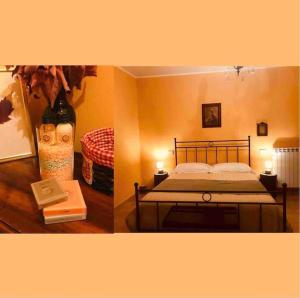 Letto o letti in una camera di Country house in the Langhe with vineyard