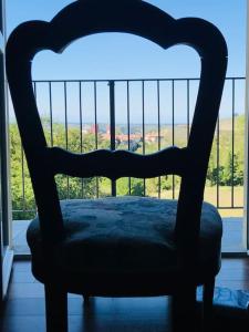 Letto o letti in una camera di Country house in the Langhe with vineyard
