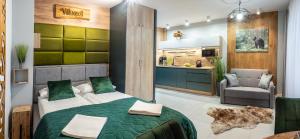 Ένα ή περισσότερα κρεβάτια σε δωμάτιο στο Apartament Vilanel