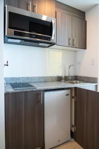 Kuchyň nebo kuchyňský kout v ubytování private ocean view studio apartment