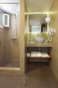 A bathroom at Poseidon Hotel