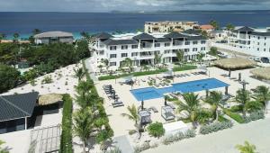 an aerial view of the resort and the beach at Grand Windsock Bonaire in Kralendijk