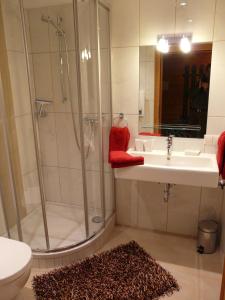 Koupelna v ubytování Ferienhaus Weerberg