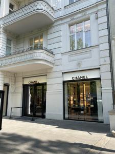 a chanel store on the side of a building at MrSTiL Design Aparthotel in Berlin