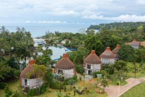 an aerial view of a group of bird cages at Bird Nest Villas by Mafiya in Sihanoukville