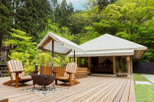 Zahrada ubytování KEIKOKU GLAMPING TENT