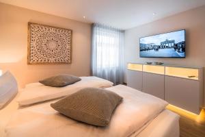 מיטה או מיטות בחדר ב-Lichtenberg Lodges