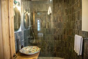 Koupelna v ubytování Giorgi Ushikishvilis Chateau-Marani + 37 fotografií