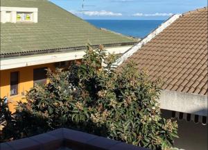 a view of a building with a tree at B&B Art in Silvi Paese