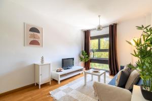 Μια τηλεόραση ή/και κέντρο ψυχαγωγίας στο Apartamento Playa Bueu