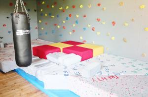 Letto o letti in una camera di Familienparadies Reichenhauser