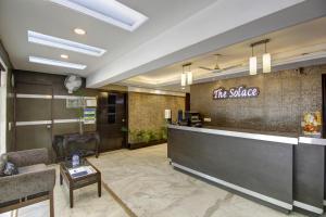 a lobby of a salon with a waiting area at The Solace in New Delhi