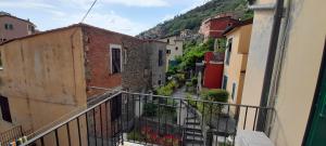 a view of an alley from a balcony at Hotel Villa Argentina in Riomaggiore