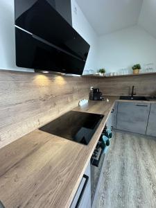 Kuchyň nebo kuchyňský kout v ubytování modern, geräumig, stylische Wohnung in Melle