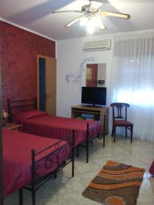 TV a/nebo společenská místnost v ubytování B&B da Pietro