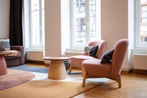 Posezení v ubytování ColmarAppart Vauban avec Spa