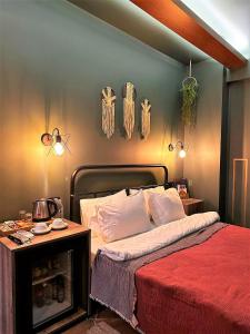 Кровать или кровати в номере Sunset Hotel Marmaris