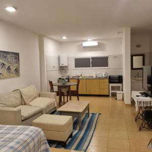 巴拉那的住宿－Monoambiente Urquiza，客厅配有沙发和桌子