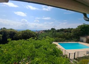 Basen w obiekcie Belle villa piscine Provence Uzes climatisée lub w pobliżu