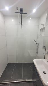 Koupelna v ubytování Apartment Lindenberg FEWO