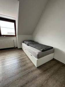 Postel nebo postele na pokoji v ubytování modern, geräumig, stylische Wohnung in Melle