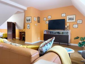 TV a/nebo společenská místnost v ubytování Ferienwohnung am Südwall All INCLUSIVE + 37 fotografií