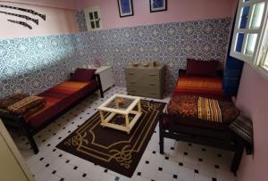 Гостиная зона в Seaview Apartment Taghazout