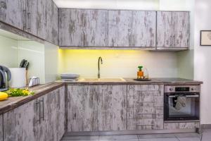 Kuchyň nebo kuchyňský kout v ubytování Filoxenos Apartment
