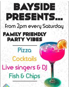 a flyer for a party with a pink drink at Chalet 88 in Aberystwyth