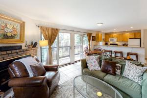a living room with a couch and a fireplace at Snowmass Village 14A in Snowmass Village