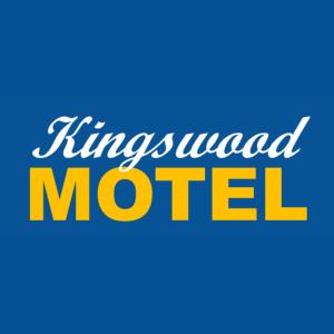 un primer plano del cartel de hong kong moel con las palabras h en Kingswood Motel en Waimate