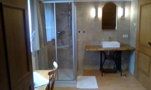 Kúpeľňa v ubytovaní idyllischer Landhof Nähe Millstättersee Ferienwohnung mit Balkon