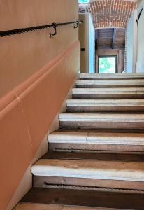 a set of stairs in a building at Locanda San Pietro in Preturo