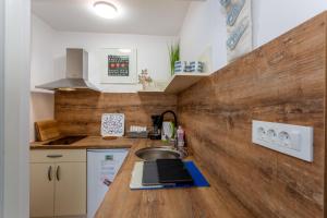 Kuchyň nebo kuchyňský kout v ubytování Apartments Tamaris