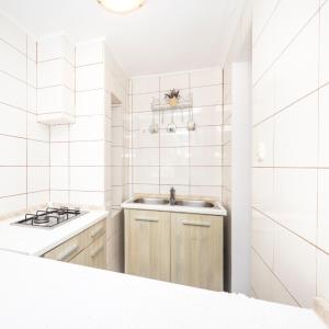 Kuchyň nebo kuchyňský kout v ubytování Apartments Dominik