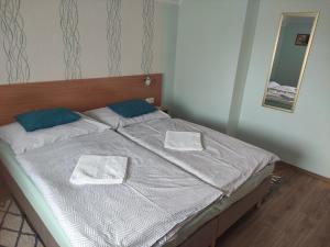 Posteľ alebo postele v izbe v ubytovaní Molnár Vendégház