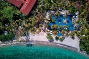 an aerial view of a beach with a resort at Sheraton Senggigi Beach Resort in Senggigi