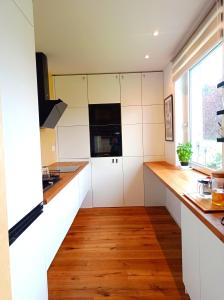 Kuchyň nebo kuchyňský kout v ubytování Jelení apartmán Rychlebské stezky