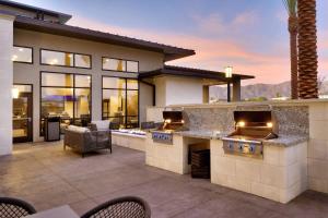 an outdoor kitchen with two burners in a house at Residence Inn by Marriott La Quinta in La Quinta