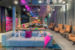 Posezení v ubytování Moxy London Excel