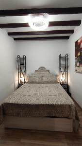 a bedroom with a large bed in a room at Apartament Picasso in Tarragona