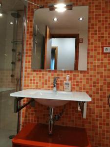 Koupelna v ubytování Amplio apartamento con jardín y piscina Herbasabina 5