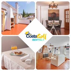 a collage of pictures of a living room and a house at Duplex temático Andaluz con agradable terraza - El Mirador de Benahavis 2 in Benahavís