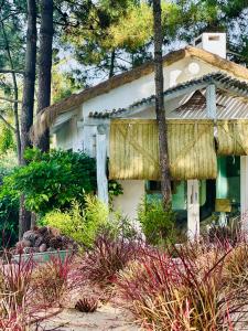 Cette petite maison est dotée d'un toit de chaume. dans l'établissement Cabana Lavanda Comporta, à Grândola