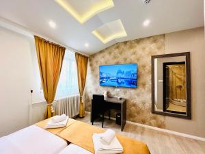 Krevet ili kreveti u jedinici u okviru objekta Side One Design Hotel Garni