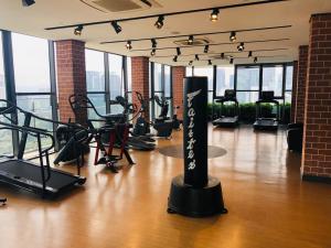 Fitness centrum a/nebo fitness zařízení v ubytování Ceylonz Suites by ROOMY
